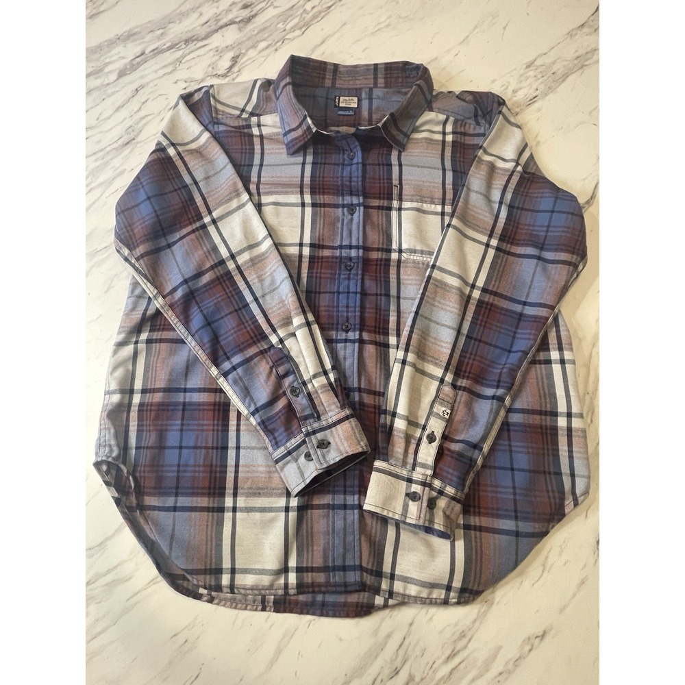 Kavu Blue Plaid Long Sleeve Button Up Shirt. Size XL